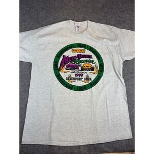 Vintage 90s 1999 Merc Deuce Reunion Graphic Tee Mens XL Davenport Iowa Car Show